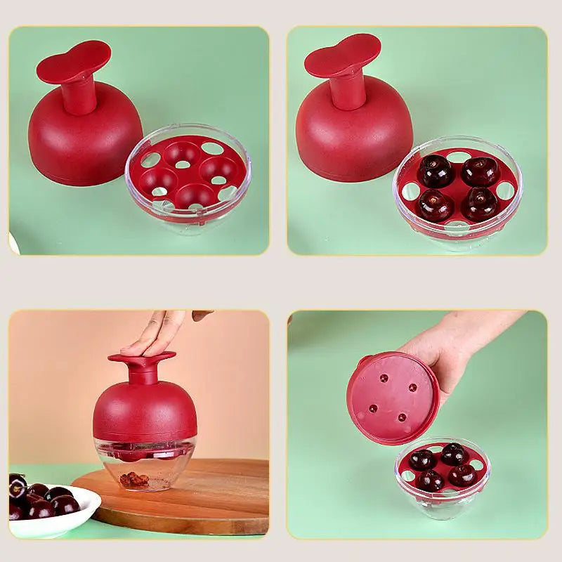 4-Hole Cherry Pitter Tool – Fast Fruit Seed Remover Cherry Pitter Tool Nixie