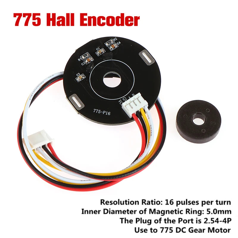775-P16 Dual Hall Magnet Encoder for 775 DC Gear Motor Motor Encoder Sensor Nixie Default Title
