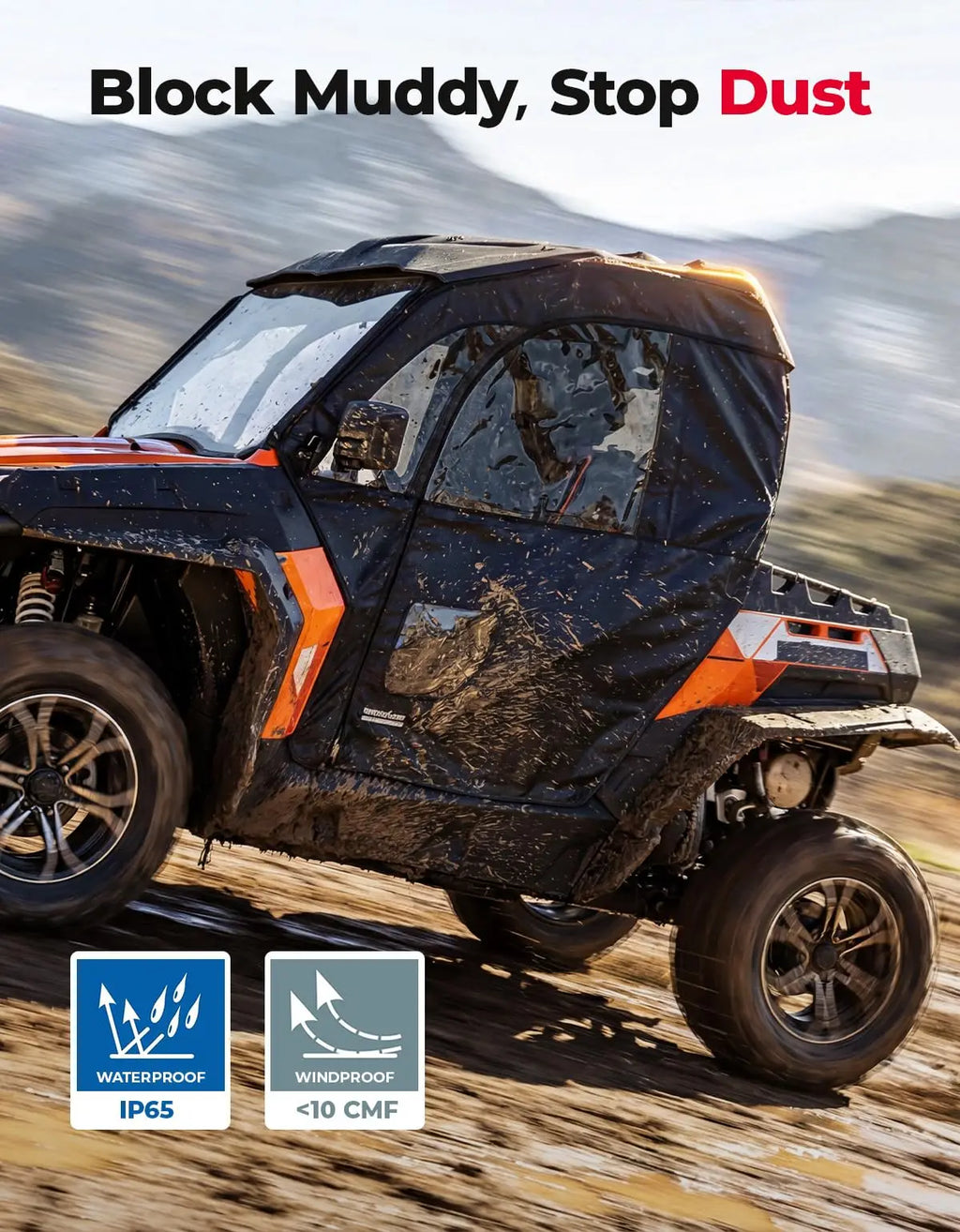 KEMITOUR Soft Cab Doors for CFMOTO ZForce 500 800 1000 UTV UTV Soft Cab Doors Nixie