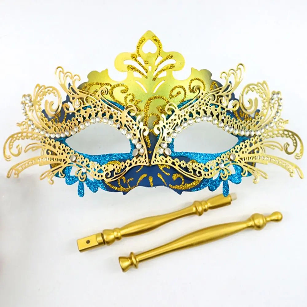 Mardi Gras Phoenix Masquerade Mask with Holding Stick Costume Masquerade Mask Nixie