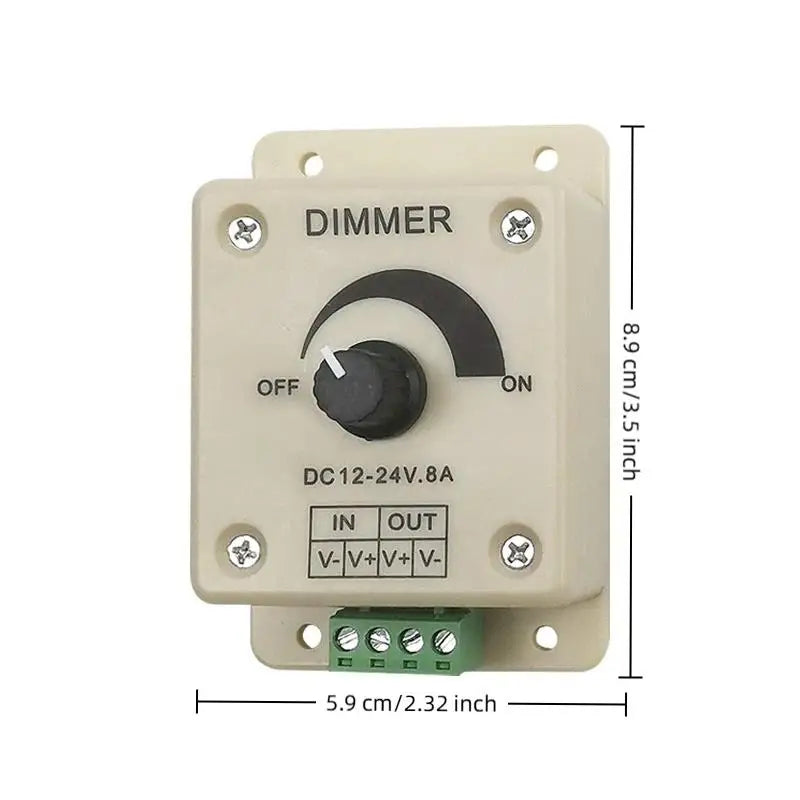 8A LED Rotary Dimmer Switch 12V 24V Knob Controller for LED Strips
