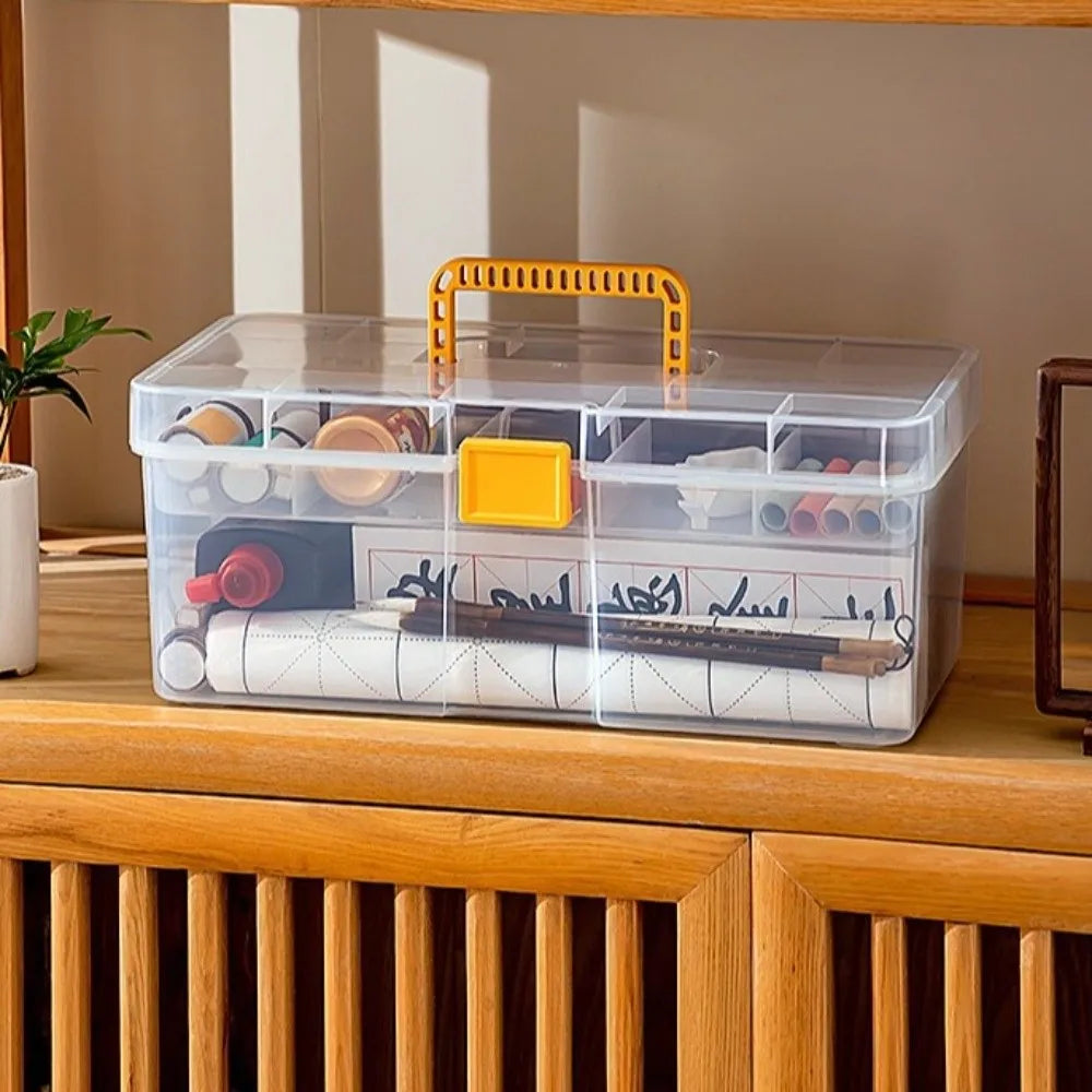 Transparent Plastic Tool Organizer Box with Adjustable Dividers Tool Storage Organizer Nixie