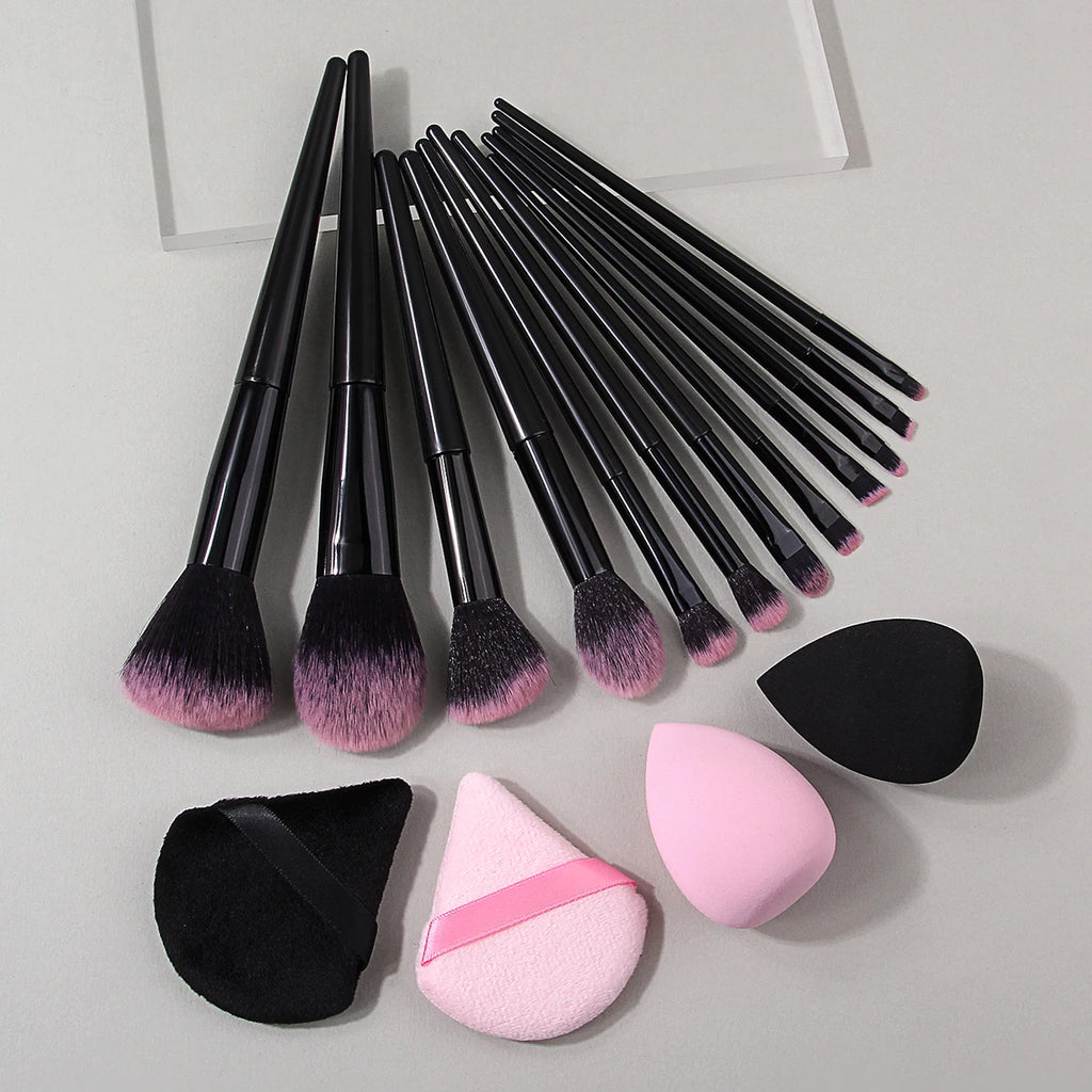 16 Pcs Makeup Brush Set – Powder, Blush & Eyeshadow Brushes Makeup Brush Set Nixie Default Title