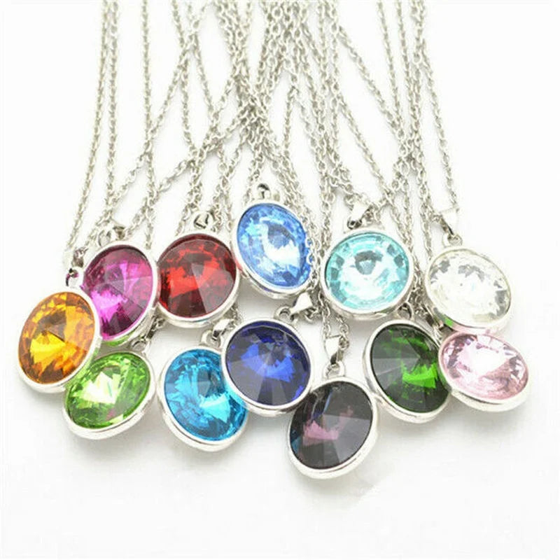Crystal Turquoise Glass Pendant Necklace – Mood Tracker | Nixie Pendant Necklace Nixie