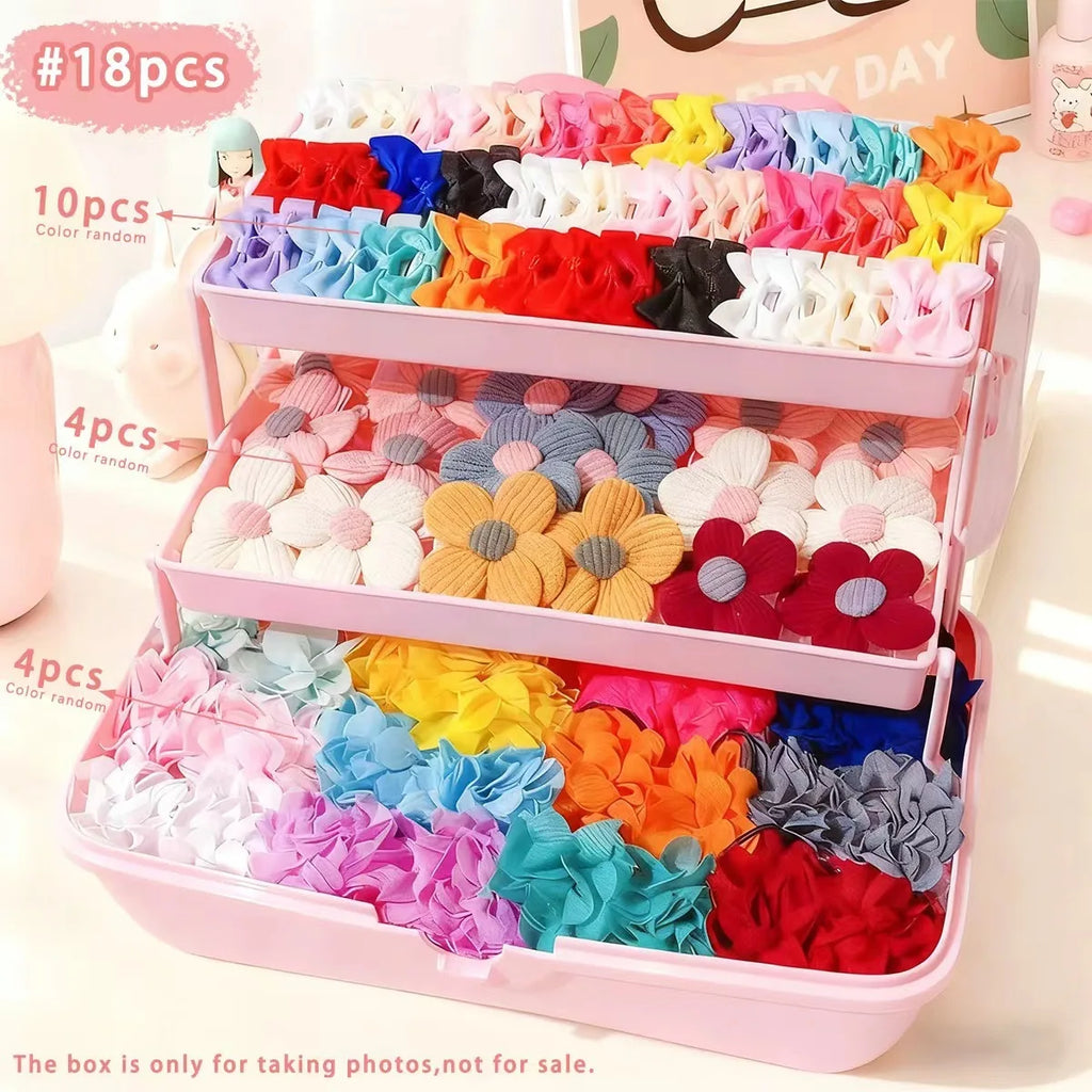 881Pcs Kids Hair Accessories – Clips, Ties & Scrunchies Set