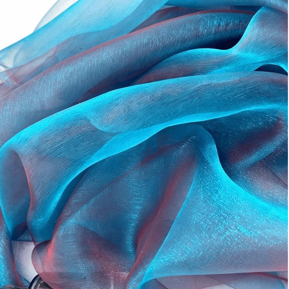 Two-Tone Gradient Organza Fabric 150x100cm – Soft Sheer Yarn