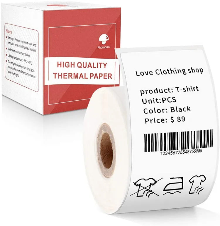 Phomemo M110/M200 Self-Adhesive Thermal Labels 20–50mm
