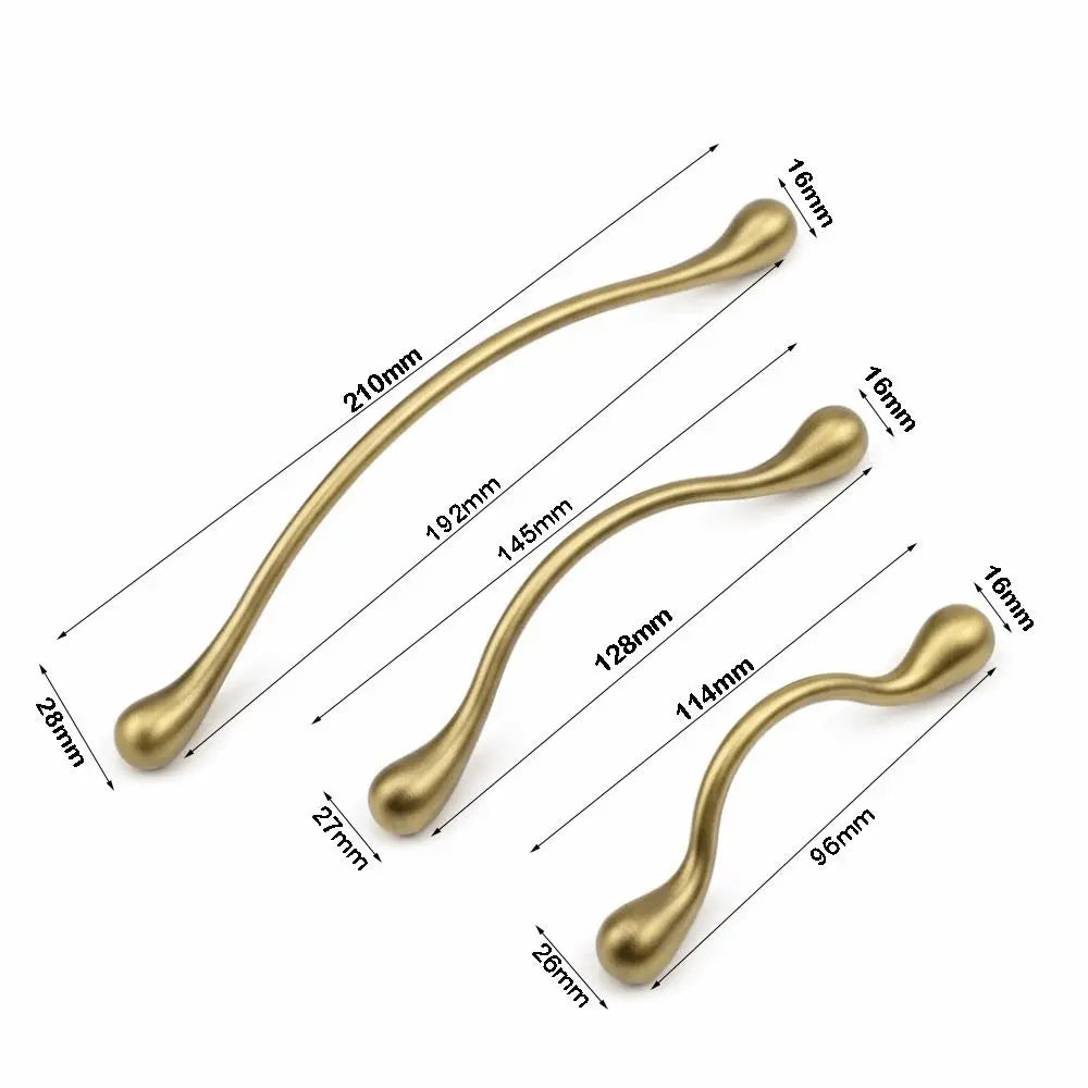 Retro Zinc Alloy Cabinet Handles | French Style Door Pull Gold/Silver