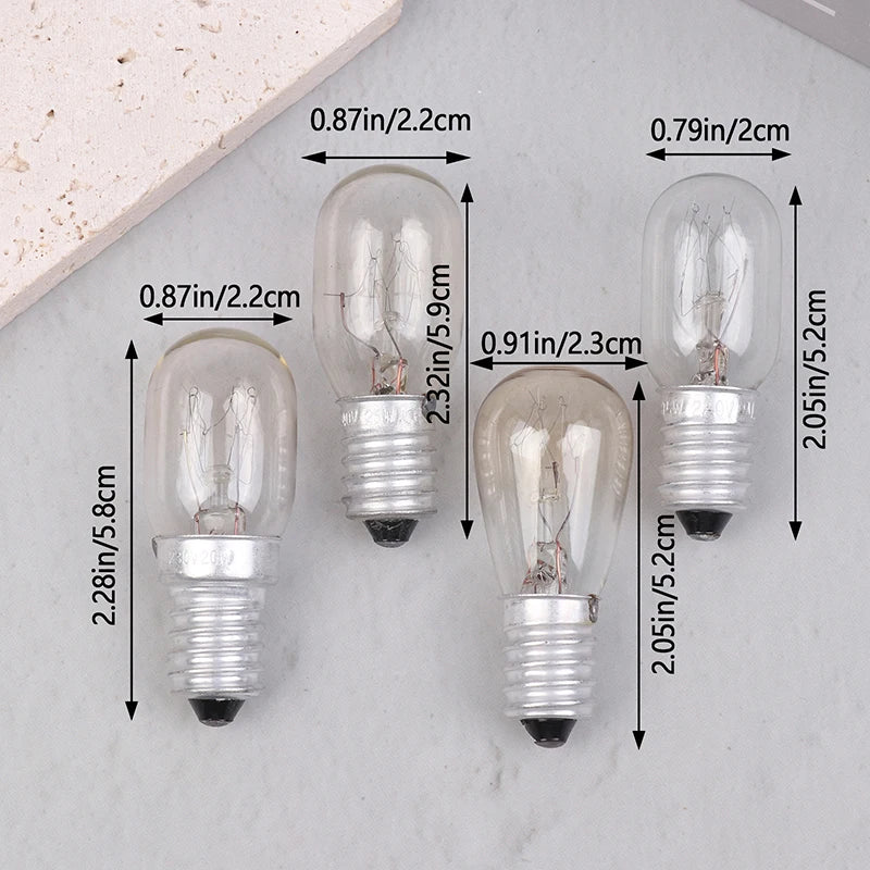 5Pcs E14 Incandescent Bulbs – Salt Lamp, Fridge & Oven 10–25W Incandescent Light Bulbs Nixie