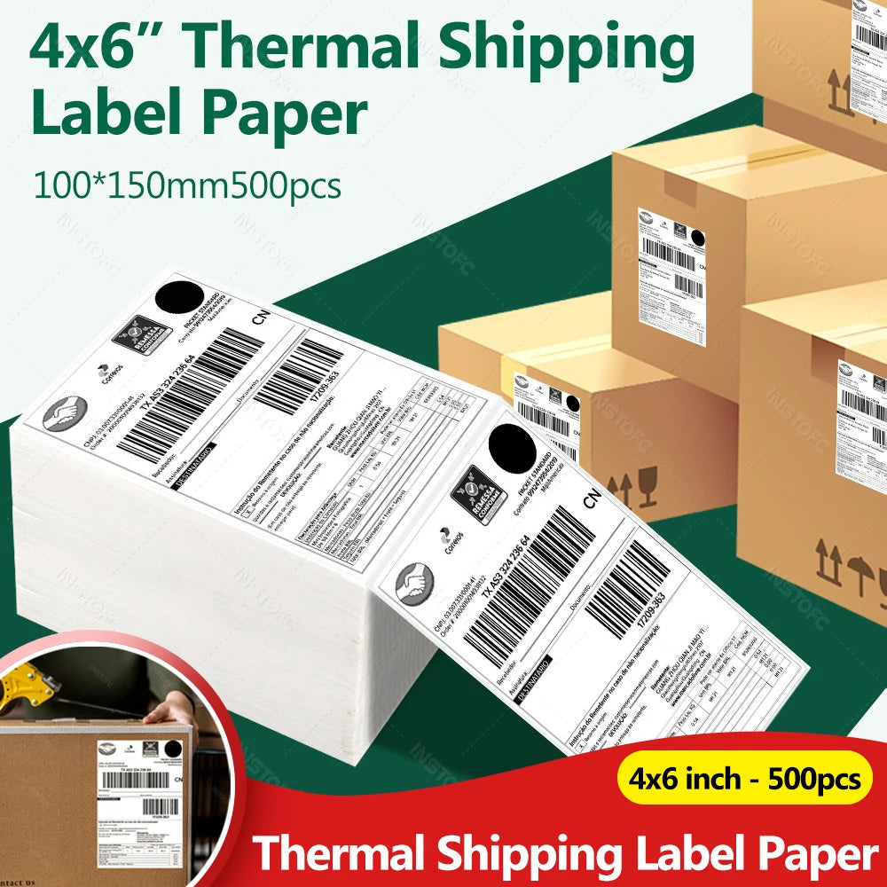 4x6 Thermal Shipping Labels 500 Sheets – Self-Adhesive Thermal Shipping Labels Nixie