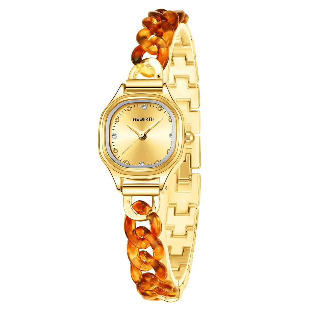 REBIRTH Women's Retro Quartz Watch | Light Luxury Fashion Women's Quartz Watch Nixie