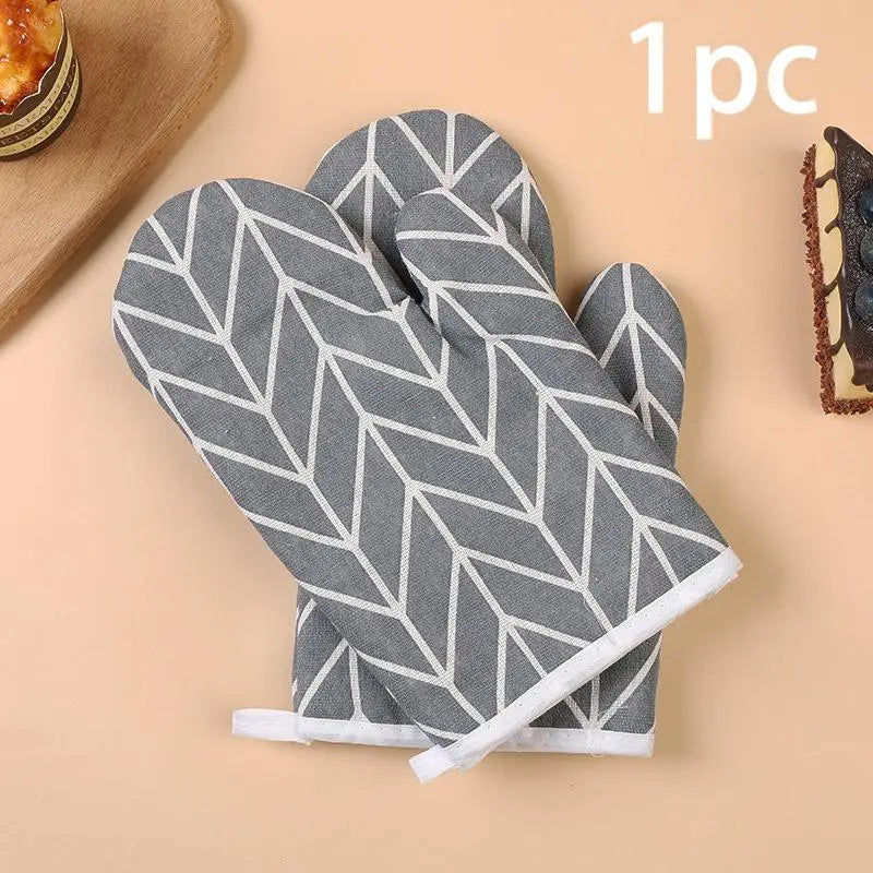Heat-Resistant Oven Gloves – Thickened Insulated Kitchen Mitts Oven Mitts Nixie A