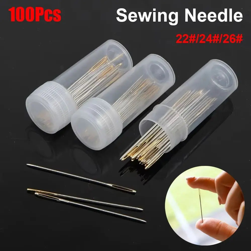 100Pcs Cross Stitch Needles Set – Sizes 22/24/26# Stainless Steel Embroidery Needle Set Nixie