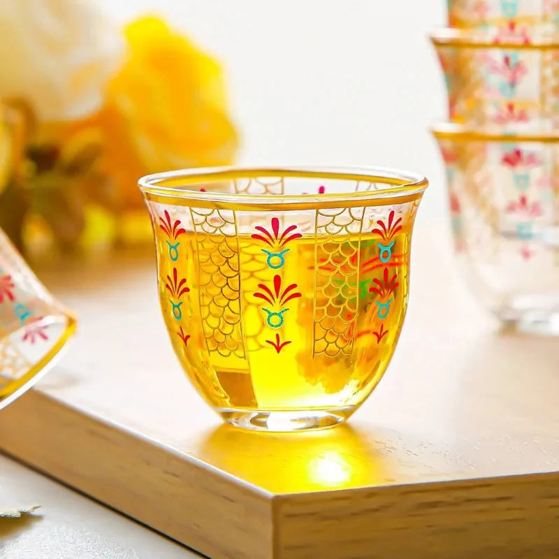 6-Piece Middle Eastern Tea Glass Set | Arabic Coffee Cups