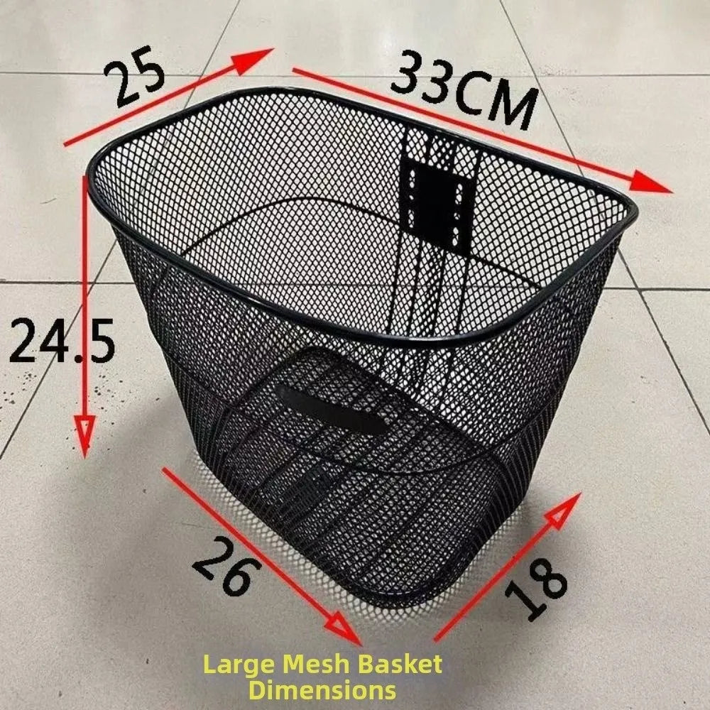Metal Adjustable Bicycle Basket – Large Front & Rear Bike Basket Bicycle Basket Nixie