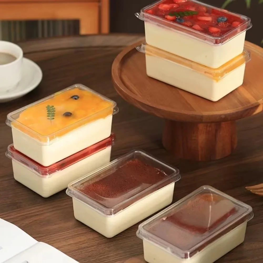 50PCS Transparent Tiramisu Mousse Box DIY Dessert Mold Tray Dessert Mold Tray Nixie