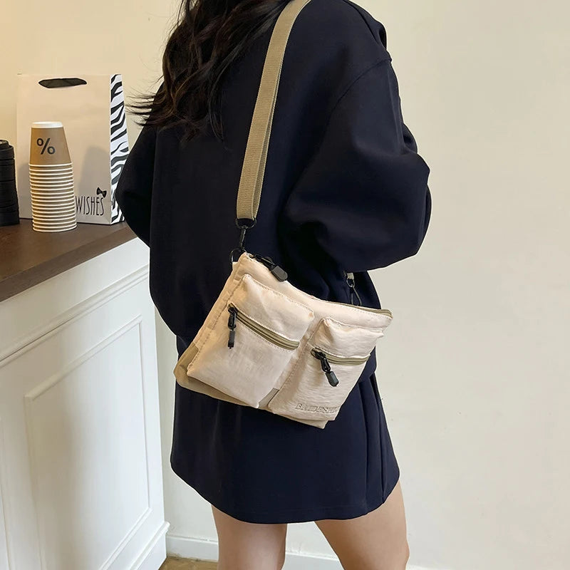 Nixie Lightweight Nylon Crossbody Bag | Small Square Shoulder Bag