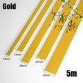 5M Gold Mirror Wall Strip – Self-Adhesive Steel Edge Trim Decor Decorative Wall Strip Nixie 5Mx25mm