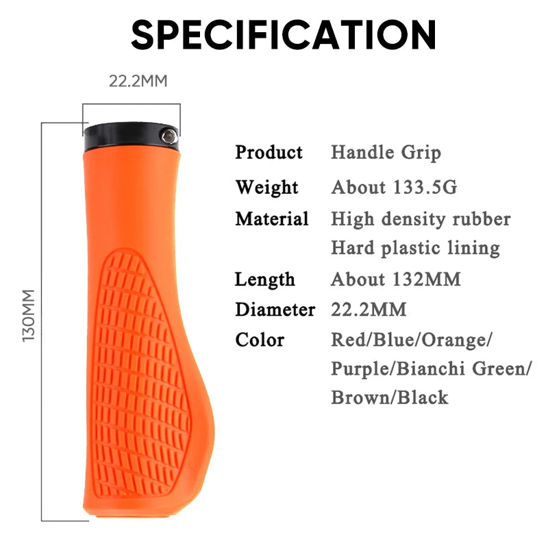 MTB Lock-On Bike Grips – Anti-Slip Rubber Handlebar Covers Bike Handlebar Grips Nixie