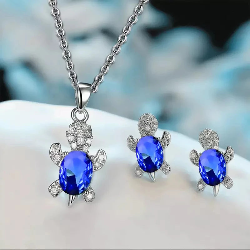 3-Piece Punk Turtle Earring & Necklace Set | Animal Jewelry Jewelry Set Nixie
