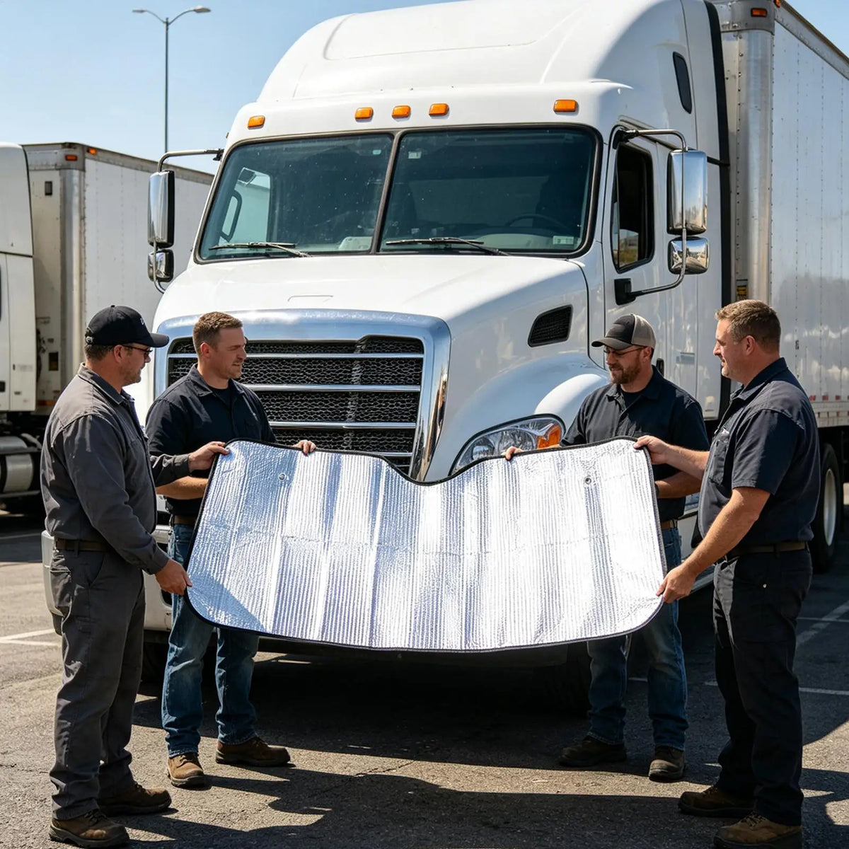Large Truck Windshield Sunshade – Aluminum Foil UV Protector Windshield Sunshade Nixie
