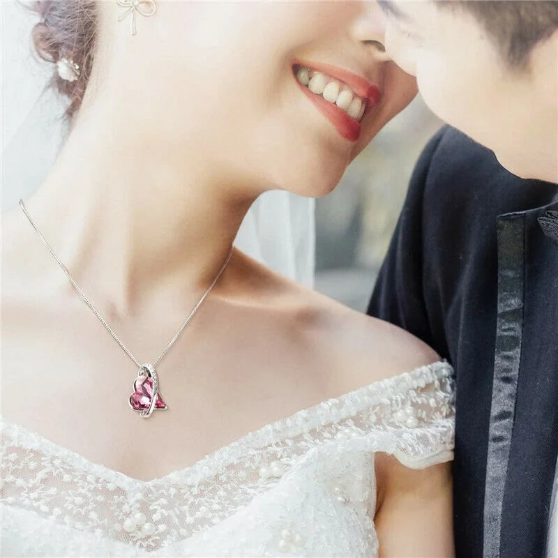 Heart Crystal Zircon Pendant Necklace – Trendy Women's Jewelry Pendant Necklace Nixie