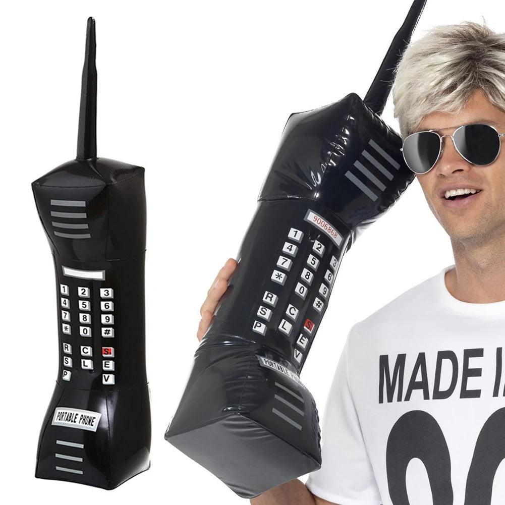 80s 90s Party Inflatable Boombox, Retro Phone & Gold Chains Inflatable Party Props Nixie