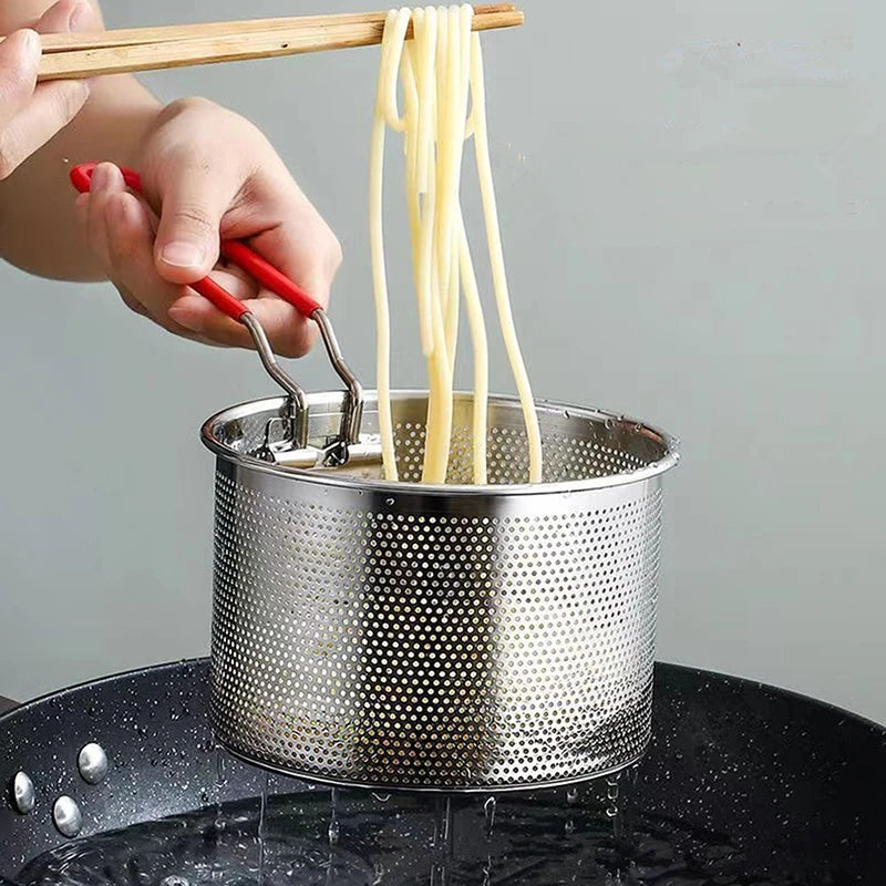 Stainless Steel Fry Basket Mesh Strainer Colander – 5 Sizes Fry Basket Strainer Nixie