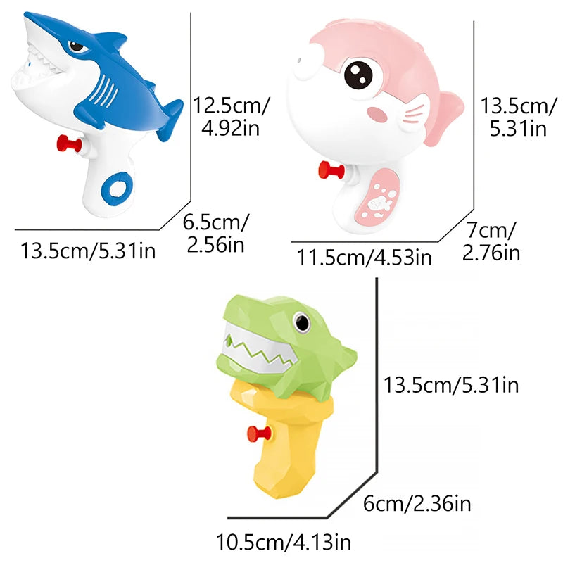 Kids Cartoon Squirt Water Toy – Puffer Fish & Shark Beach Fun Kids Water Squirt Toy Nixie