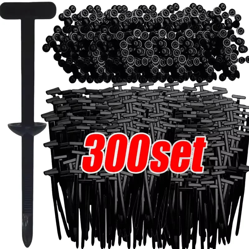 Heavy Duty UV Resistant Nylon Zip Ties with Pin Fasteners 50-300PCS Nylon Cable Ties Nixie