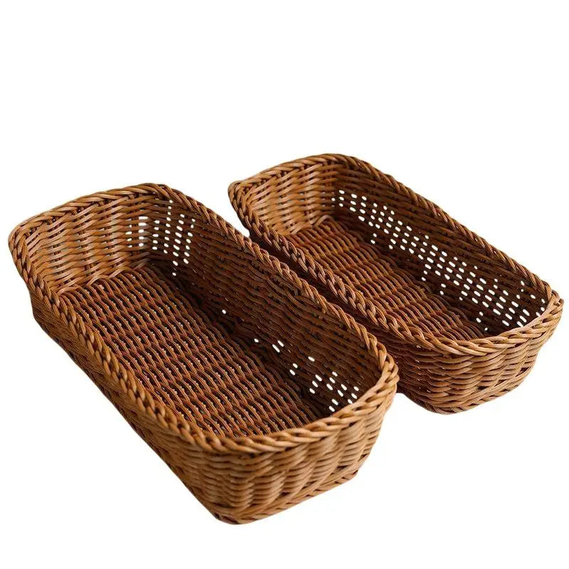 Imitation Rattan Woven Storage Basket – Waterproof Organizer Woven Storage Basket Nixie