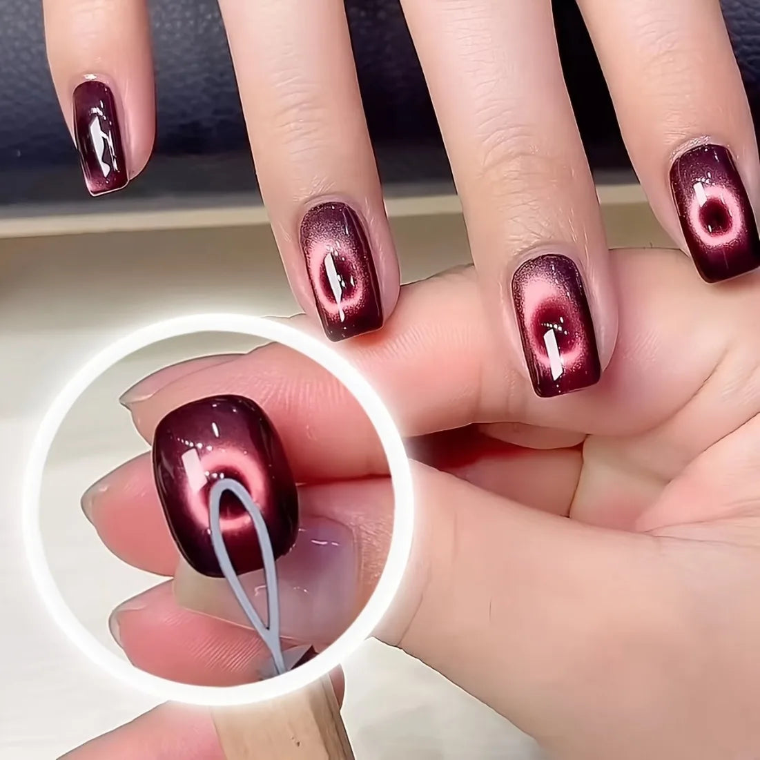 Cat Eye Nail Art Template Set – 4 Metal Linear Design Guides Nail Art Templates Nixie