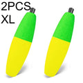 2Pcs Elliptical Fishing Float Long Cast Anti-Tangle High Visibility Fishing Float Nixie green-YELLOW