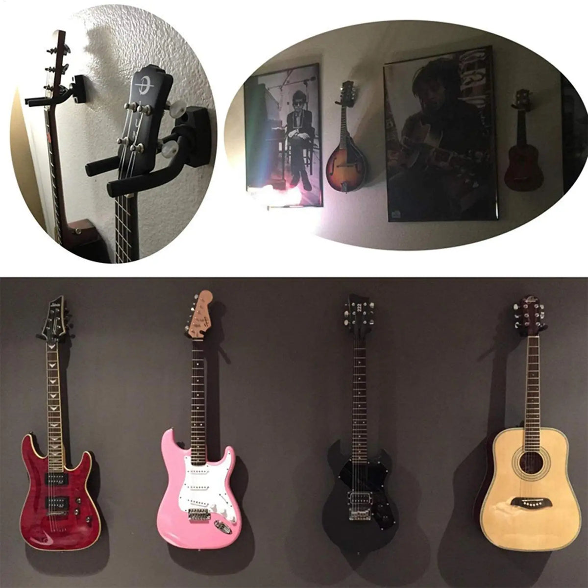 Guitar Wall Mount Hanger | Hook for Guitar, Bass & Violin