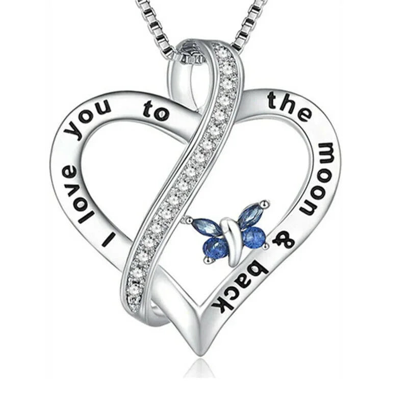Mother Forever Friend Love Heart Necklace – Mother's Day Gift Pendant Necklace Nixie Silver