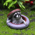 Raccoon Manhole Cover Garden Ornament – Resin Microlandscape Decor Garden Resin Ornament Nixie Default Title