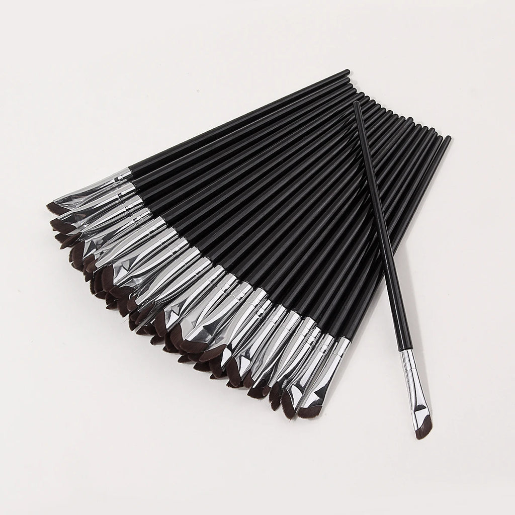 46Pcs Angled Eyeliner Brush Set – Brow & Eye Precision Brushes Makeup Brush Set Nixie