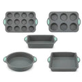 5-Piece Non-Stick Silicone Baking Mold Set – Loaf & Tray