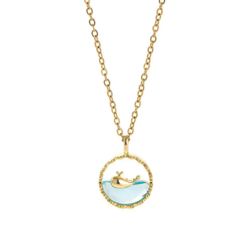 Women's Heart Pendant Stainless Steel Clavicle Chain Necklace Heart Pendant Necklace Nixie