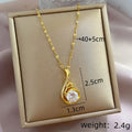 Lark Pendant Clavicle Necklace | Gold Stainless Steel Women Pendant Necklace Nixie XL2606-406