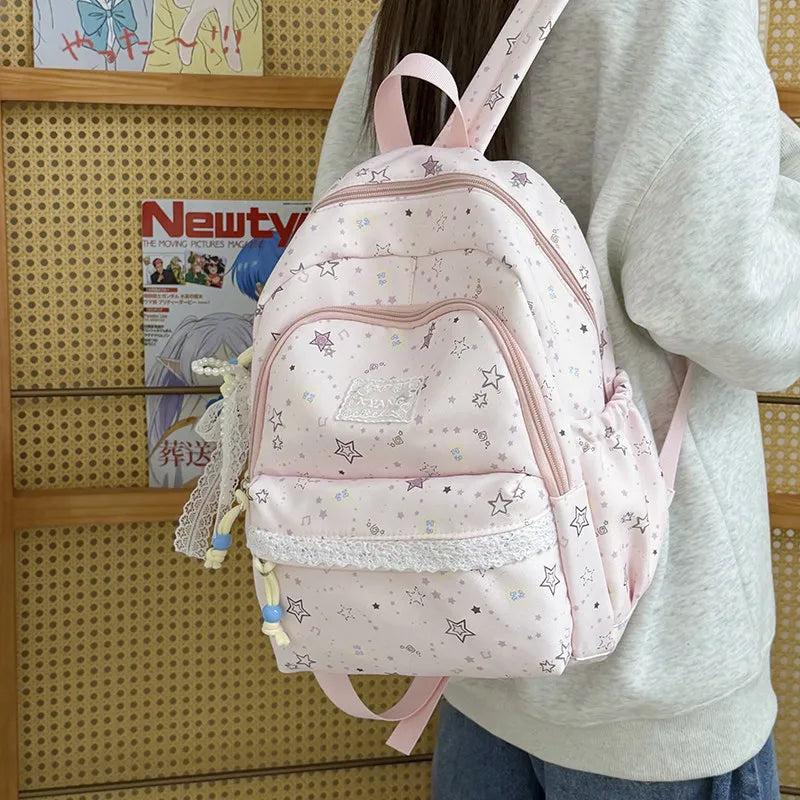 Japanese Starry Forest Backpack – Girls School & Travel Bag Student Backpack Nixie
