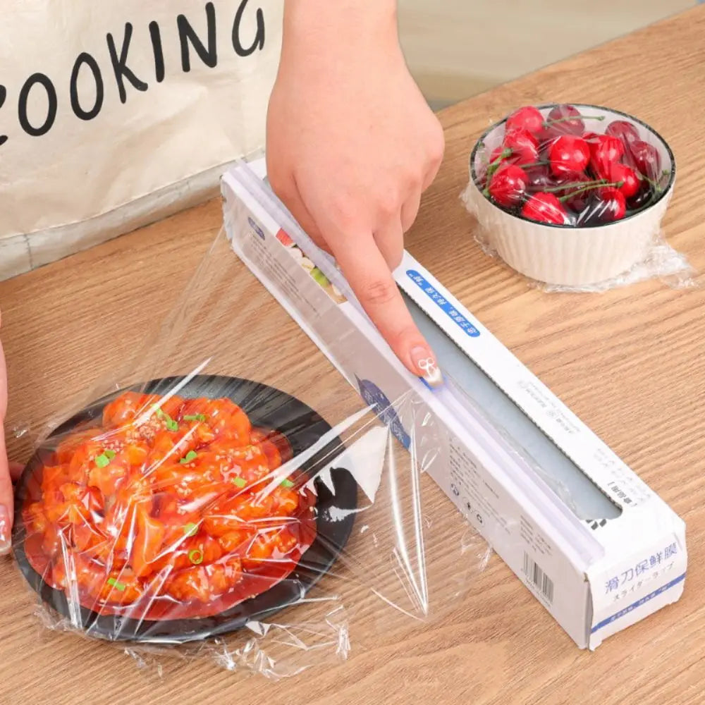 PE Sliding Cling Film 30x100m Roll – Food Wrap with Cutter Food Wrap Film Nixie