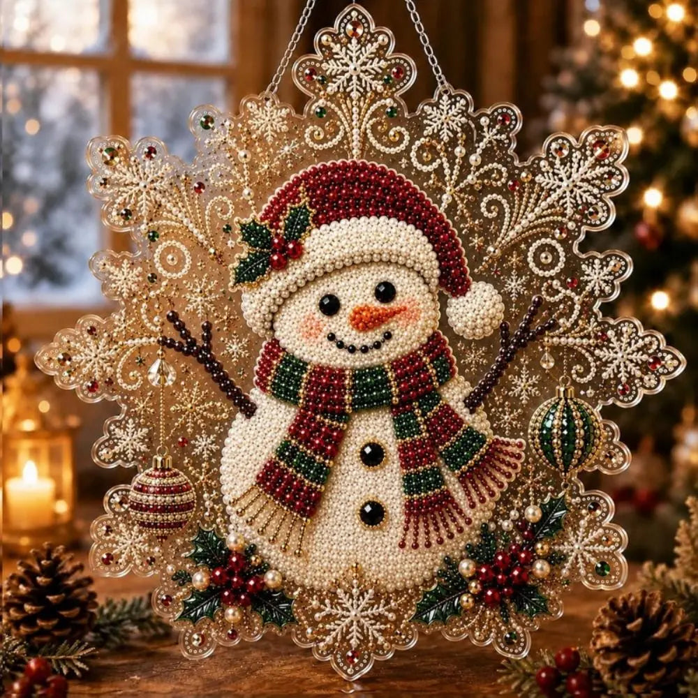 5D Snowflake Diamond Painting Christmas Ornament Kit | DIY Diamond Painting Kit Nixie