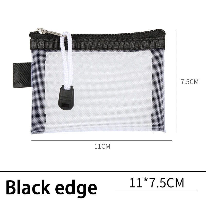 Mini Mesh Zipper Bag – Nylon Card, Coin & Pouch Organizer