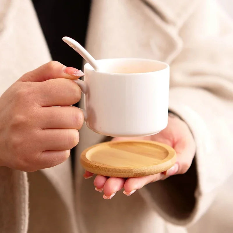 Walnut Wood Round Coaster – Heat Resistant & Eco-Friendly