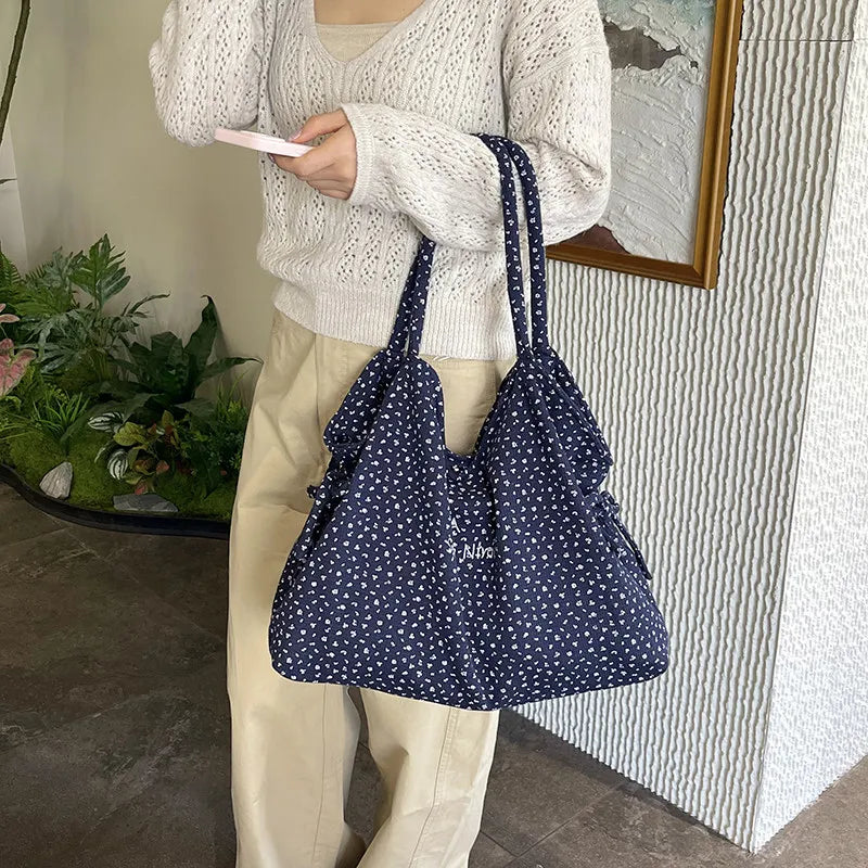 Korean Leopard Star Canvas Tote Bag – Large Shoulder Bag Canvas Tote Bag Nixie