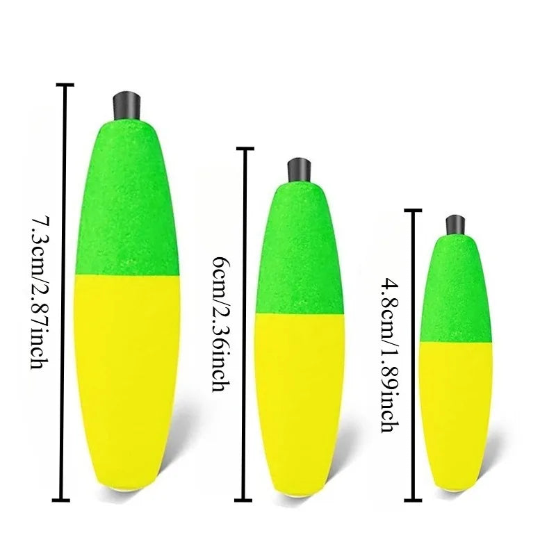 2Pcs Elliptical Fishing Float Long Cast Anti-Tangle High Visibility Fishing Float Nixie