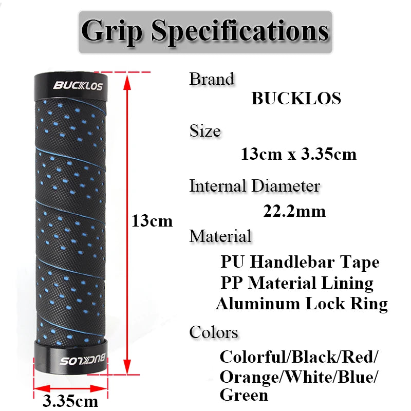 BUCKLOS MTB Bike Handlebar Grips – Aluminum Double Lock-On Bike Handlebar Grips Nixie