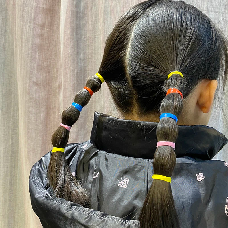 500pc Colorful Elastic Hair Bands Ponytail Holders for Women Elastic Hair Bands Nixie