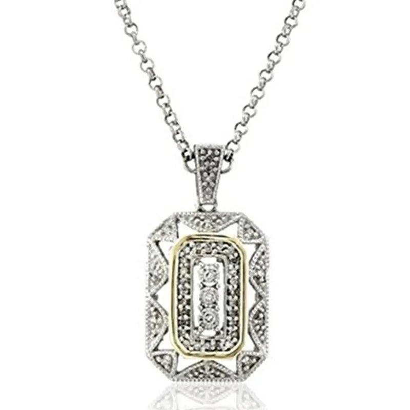 Trendy Glass Pendant Necklace – Stone Charm Jewelry for Women Pendant Necklace Nixie